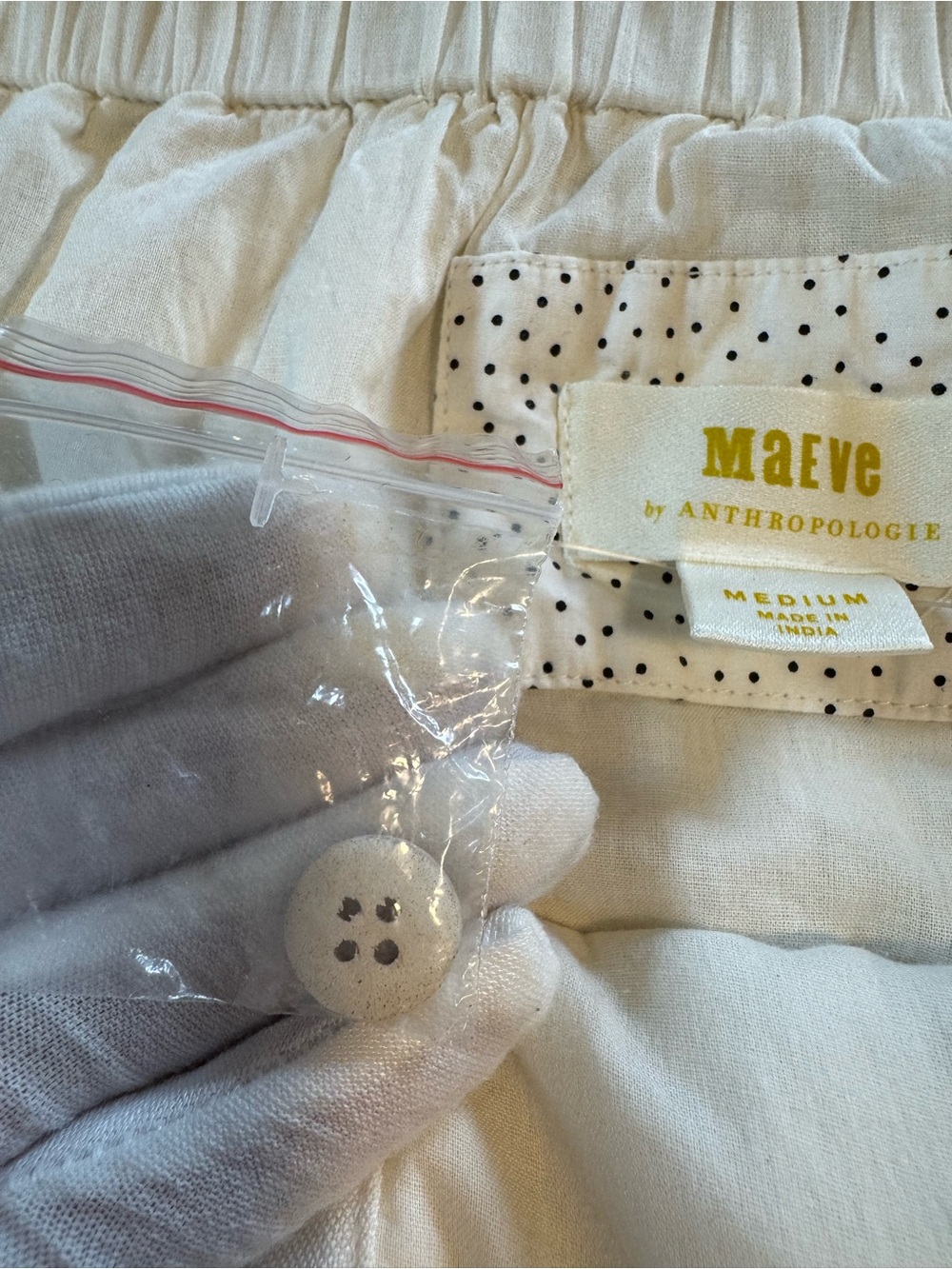 Anthropologie Maeve Linen Blend Colorblocked Contrast Midi Dress. Tie at neck. M - Picture 7 of 15